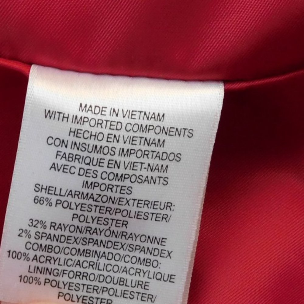 NWOT Liz Claiborne Red Single Breast Coat - Picture 12 of 16